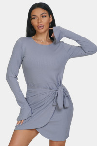 Платье женское "Вэнди" лапша (р-ры: 46-56) серый