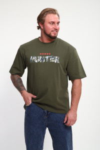 Футболка мужская ФМП-001 кулирка (р-ры: 46-56) хаки Hunter