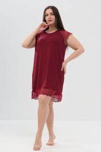 Сорочка женская №85401 вискоза (р-ры: 52-62) бордовый