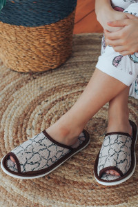 Тапки женские С-6ЖШО-МР полиэстер (последний размер) сахель бежевый 40-41