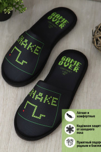 Тапки мужские "Game Over" сетка (последний размер) 43