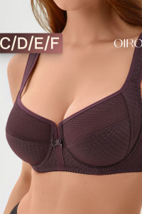 Бюстгальтер женский 2816 OIRO мягкая чаша с сеточкой (последний размер) фиолетовый 85Е