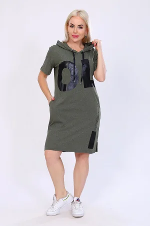 Туника женская №65004 кулирка (последний размер) хаки 46,50