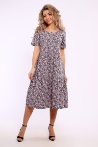 Платье женское №51183 кулирка (последний размер) тауп 54