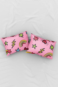 Наволочки классические поплин "Чебурашка розовая" комп. (2 шт.)