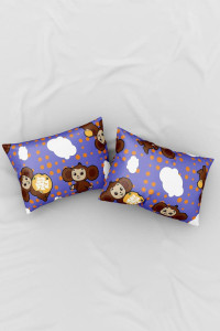 Наволочки классические поплин "Чебурашка фиолетовая" осн. (2 шт.)