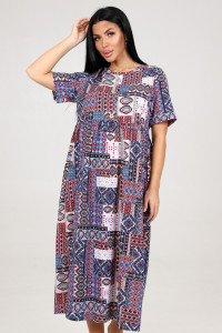 Платье женское М-981 "Этнос" кулирка (последний размер) 48