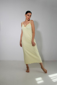 Сарафан женский №78563 кашкорсе (последний размер) желтый 44,46