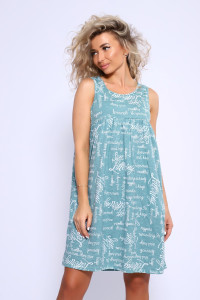 Сарафан женский №13218 кулирка (последний размер) зеленый 50