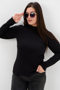Водолазка женская №52713 кашкорсе (последний размер) черный 46-48
