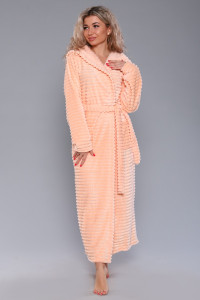 Халат женский №5721 микрофибра (последний размер) персиковый 50