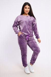 Костюм двойка женский "QUEEN BEE 2" велюр (последний размер) лаванда 46,54