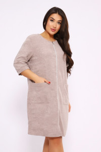 Халат женский 513 махра (последний размер) какао 56