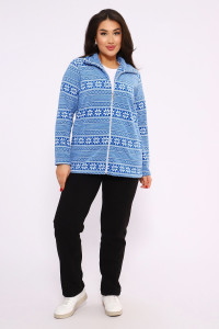 Костюм двойка женский 628 флис (последний размер) синий 54