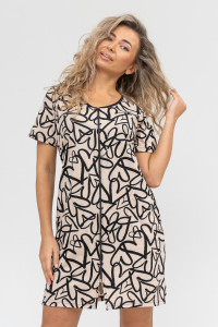 Халат женский №36883 кулирка (последний размер) молочный 48