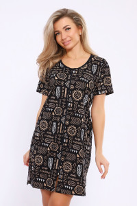 Халат женский №36867 кулирка (последний размер) бежевый 52