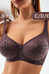 Бюстгальтер женский 21391 OIRO кружево на косточках (последний размер) серый 80С