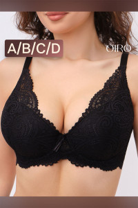 Бюстгальтер женский OIRO кружевной с пуш-ап ALICE 1032 (последний размер) черный 80D