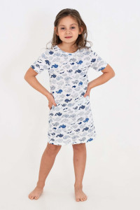 Сорочка детская "Кит" кулирка (последний размер) белый 128