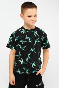 Футболка детская SP9323 трикотаж стрейч (последний размер) черный 128,134