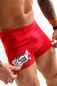 Трусы мужские "Сделано в СССР" кулирка с лайкрой пенье (последний размер) красный 46