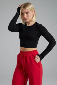 Топ женский №13 "ДМД" фуллайкра (р-ры: 38-50) черный