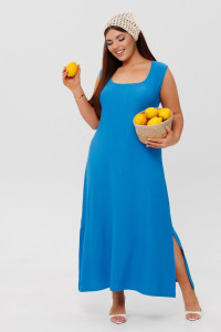 Сарафан женский СА107 жатка (р-ры: 46-60) василек
