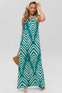 Сарафан женский СА110 штапель набивной (р-ры: 46-60) изумрудный