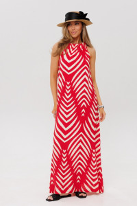 Сарафан женский СА110 штапель набивной (р-ры: 46-60) красный