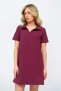 Платье женское 987 футер с лайкрой (р-ры: 42-52) бордо