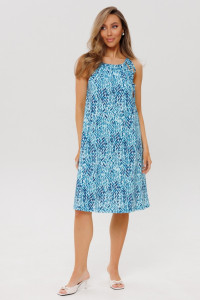 Сарафан женский СА108 кулирка (р-ры: 46-54) голубой