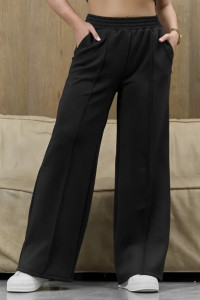 Брюки женские "Милана-2" 1385-6 костюмная ткань (р-ры: 46-60) черный