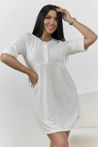 Туника женская "Лисана-2" 530-1 полиэстер с лайкрой (р-ры: 44-58) молочный