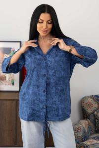 Рубашка женская 2176 кулирка (р-ры: 48-62) синий