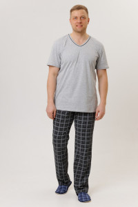 Костюм двойка мужской 1737/1 кулирка (р-ры: 50-60) серый