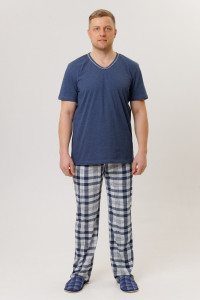 Костюм двойка мужской 1737/2 кулирка (р-ры: 50-60) синий