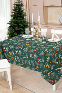 Скатерть из рогожки "Лошадки" (последний размер) 220х145