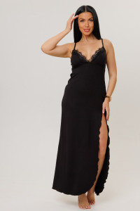 Сорочка женская 2285 вискоза (р-ры: 42-58) черный