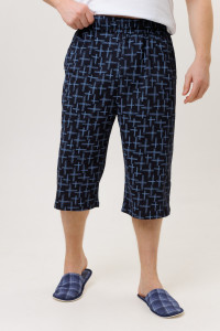 Бриджи мужские №2225/2 кулирка (р-ры: 50-60) синие плюсики