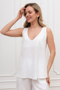 Блузка женская "Сибелла-4" плательная ткань (р-ры: 44-54) белый