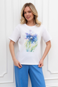 Футболка женская "Сибелла-6" кулирка (р-ры: 44-54) белый