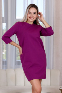 Платье женское П145 футер с лайкрой (последний размер) слива 44,50,60