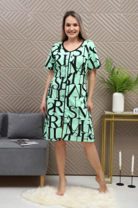 Халат женский №5003 кулирка (р-ры: 44-54) ментоловый