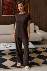 Костюм двойка женский "Завязка" вискоза (р-ры: 40-50) коричневый