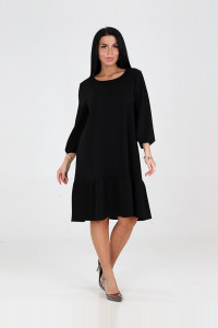 Платье женское 1811 креп (последний размер) черный 52,60