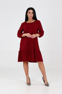 Платье женское 1811/2 креп (последний размер) бордо 58,60