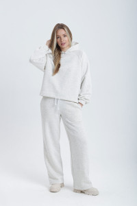 Костюм двойка женский №00019 футер 3-х нитка с начесом (последний размер) меланж 54