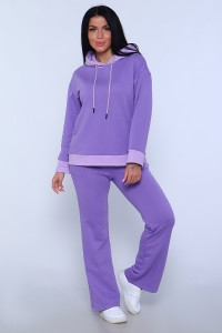 Костюм двойка женский №71088 футер 3-х нитка (последний размер) лиловый 46