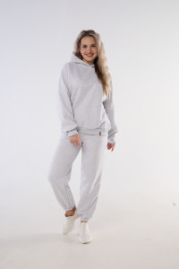 Костюм двойка женский КСЖТ футер 3-х нитка с начесом (последний размер) светло-серый 48-50