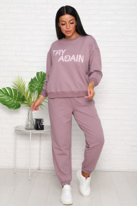 Костюм двойка женский "Старт" трикотаж (последний размер) розовый 58